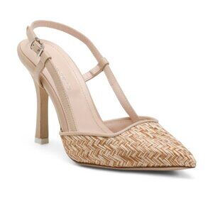BEAUTIISOLES Made In Italy Leather Mandy Slingback Heels